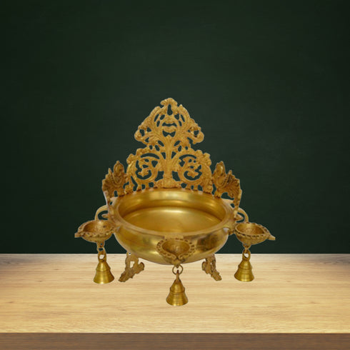 Brass Urli Pot Hand Carved 2.8kg